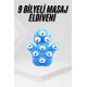 9 Bilyeli Masaj Eldiveni Tüm Vücut Masajına Uygun Kafa Masaj Aleti