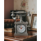 Vintage Telefon Tasarımlı Masa Saati ve Çalar Saat Dekoratif Model