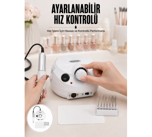 Düşük Gürültülü Tırnak Matkap Seti Salon ve Ev Kullanımı Yeni Nesil
