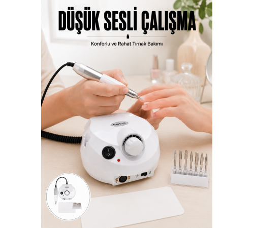 Akrilik ve Jel Tırnaklar İçin Profesyonel Tırnak Frezesi Yeni Nesil