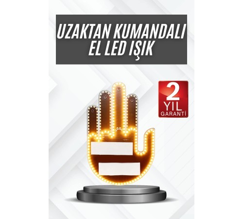 Uzaktan Kumandalı El Orta Parmak Led Araç Camına Özel
