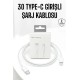 Iphone Uyumlu İOS Uyumlu Lightning Hızlı Şarj Tye C Lightning Şarj Kablosu