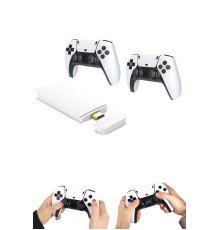4K HD Görüntü Kaliteli Retro Game Stick 20000 Oyunlu Çift Kollu Beyaz Game Stick