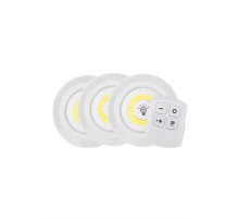 Led Lamba 3'lü Uzaktan Kumandalı Yapışkanlı
