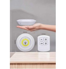 Led Lamba 3'lü Uzaktan Kumandalı Yapışkanlı Beyaz Işık