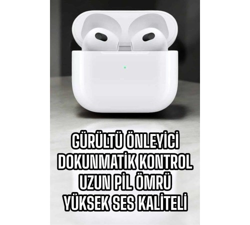 Bluetooth Kulaklık 3.Nesil Kablosuz Uzun Pil Ömrü Dokunmatik Kontrol