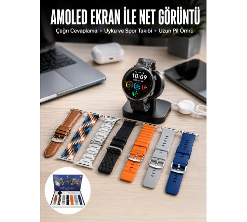 2025 Model Akıllı Saat ve 2.Nesil TWS Bluetooth Kulaklık Yüksek Ses Kaliteli Yeni Nesil
