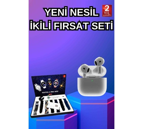 3.Nesil TWS Bluetooth Kulaklık Bluetooth Bağlantılı Akıllı Saat Amoled Ekran Plastik Hasır Kordon