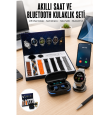 Seti Bluetooth Kulaklık Ucuz Kaliteli Yeni Nesil Akıllı Saat