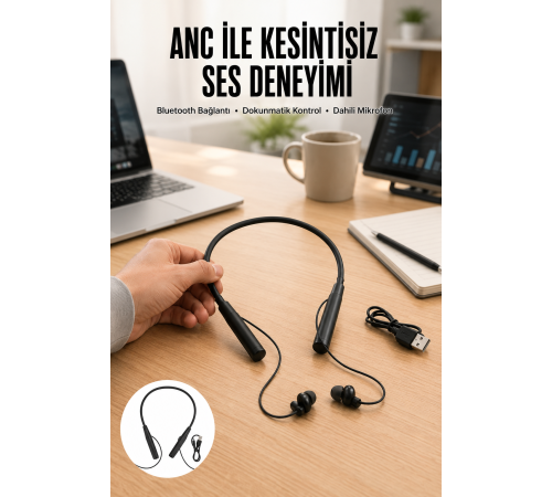 Yeni Nesil Bluetooth Kulaklık Kablolu Kulak İçi Dijital Göstergeli