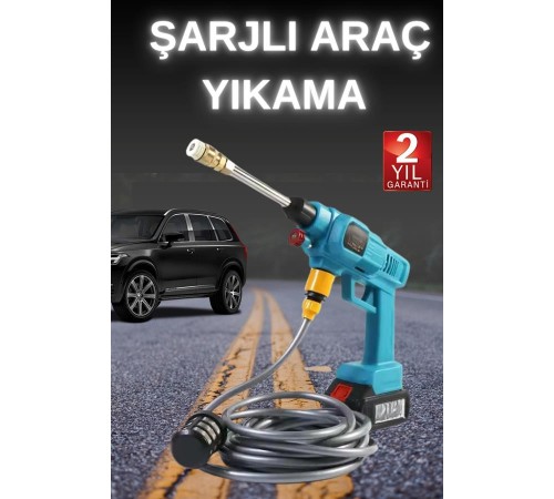 Şarjlı Ve Yüksek Basınçlı Oto Yıkama Makinesi Ve Sulama Tabancası Bahçe Yıkama Makinesi