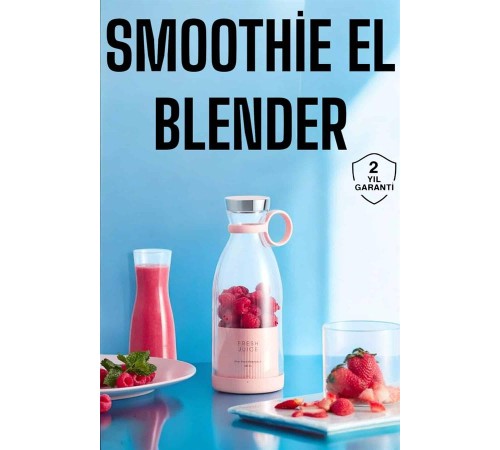 El Blender Bardak Blender Şarjlı Taşınabilir Meyve Sıkcağı Smoothie