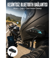 Kask Kulaklık Bluetooth Motosiklet Kulaklık Intercom Su Geçirmez