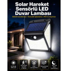 Güneş Enerjili Sensörlü Duvar Lambası Bahçe Lamba Suya Dayanıklı Bahçe Aydınlatma