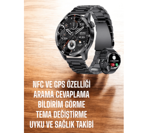 Çift Kordonlu Yüksek Çözünürlüklü Akıllı Saat Uyku İzleyici & Spor Modları