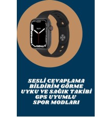 Akıllı Saat Tema Değiştirme Uyku ve Sağlık Takibi Sesli Asistan Bildirim Görme