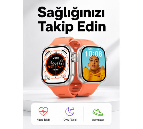 Akıllı Saat Nabız Ölçebilen Yeni Nesil GPS ve Adımsayar Özelliği (Kopya)