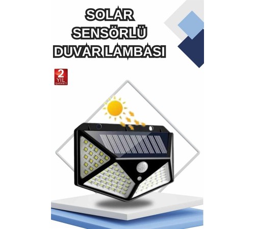 Bahçe Lambası Bahçe Aydınlatma Sensörlü Suya Dayanıklı 100 Led