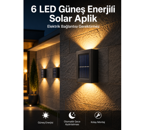 Bahçe Aydınlatması Solar Güneş Enerjili Dekoratik Led Işıklı Lamba