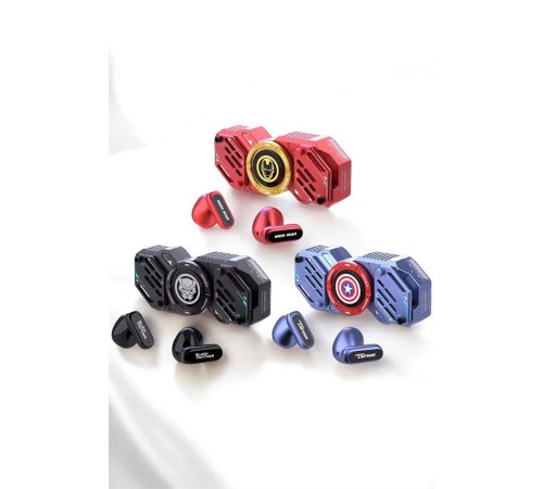Kırmızı Kablosuz Bluetooth Kulaklık Stres Çarklı Kulaklığı