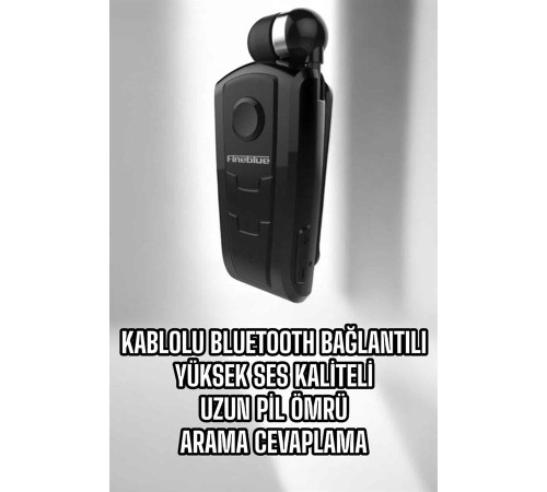 Tüm Telefonlara Uyumlu Mikrofonlu Titreşimli Makaralı Bluetooth Kulakiçi Kulaklık