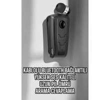 Makaralı Bluetooth Kulaklık Kulak İçi Android iOS Uyumlu Titreşimli