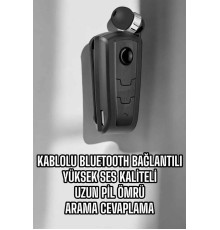 Makaralı Bluetooth Kulaklık Kulak İçi Android iOS Uyumlu Titreşimli