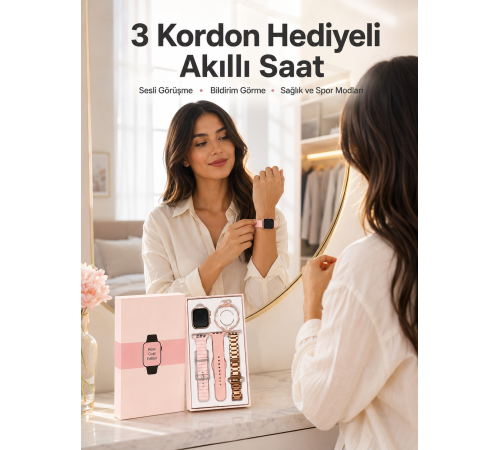 Akıllı Saat Bluetooth Bağlantılı Aksesuar Hediyeli GPS Takibi