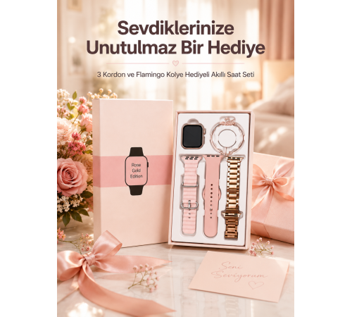 Akıllı Saat Sesli Görüşme Bildirim Görme Uyku ve Sağlık Takibi