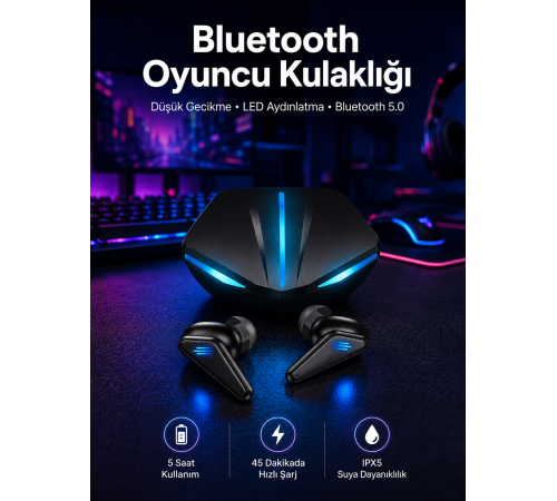 Kablosuz Bluetooth Bağlantılı Kulaklık ve Dokunmatik Ekran Akıllı Saat Arama Cevaplama