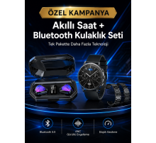 Yeni Nesil Kampanyası Bluetooth Bağlantılı Akıllı Saat ve Kablosuz Kulaklık Dijital Göstergeli