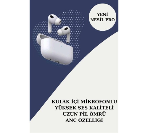 3 Kordonlu Pembe Amoled Ekran Akıllı Saat ve Yeni Nesil Pro Kablosuz Bluetooth Kulaklık ANC/ENC