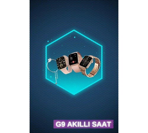 Kadınlar İçin 3 Kordonlu Akıllı Saat ve Dijital Göstergeli Powerbankli Bluetooth Kulaklık Dokunmatik Kontrol