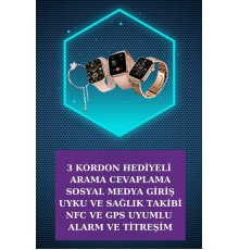 Dijital Göstergeli Powerbank Bluetooth Kulaklık ve Yeni Nesil Amoled Ekran Akıllı Saat