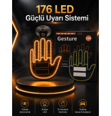 Led Işık El İşareti Araç Camı İçin Uzaktan Kumandalı