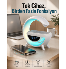 Android Uyumlu Akıllı Bluetooth Hoparlör Kablosuz Şarj Cihazı Standı