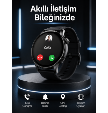 Akıllı Saat Bildirim Görme Amoled Ekran GPS Uyumlu Sesli Görüşme