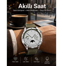 Akıllı Saat Bildirim Görme Sesli Görüşme Çoklu Kordon GPS Takibi