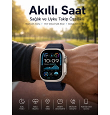 Akıllı Saat Bluetooth Bağlantılı NFC ve GPS Uyumlu Nabız Ölçer Sesli Görüşme Yeni Nesil