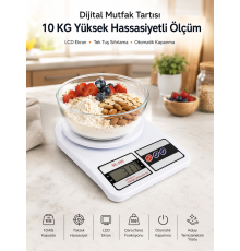 Net LCD Ekran ve Otomatik Kapanma Özelliği ile Uzun Ömürlü Dijital Mutfak Tartısı