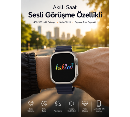 Yeni Nesil Arama Cevaplayan Uyku ve Sağlık Takibi GPS Özelliği