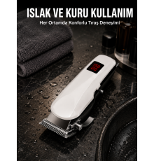Tıraş Makinesi Profesyonel Saç Ve Sakal Kesme Milim Ayarlı Dijital Göstergeli Yeni Nesil