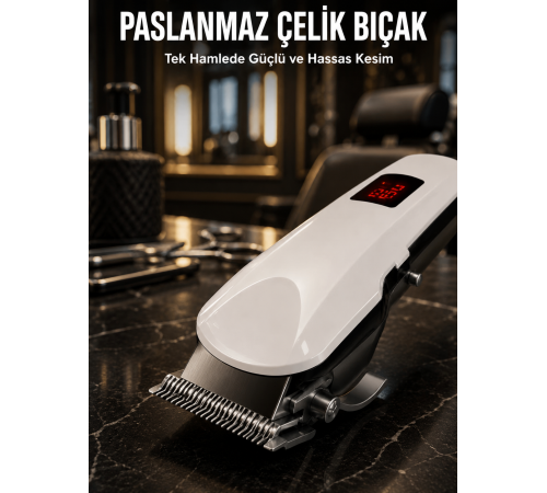 Tıraş Makinesi Uzun Ömürlü Batarya, Keskin Bıçaklar ve Profesyonel Yeni Nesil