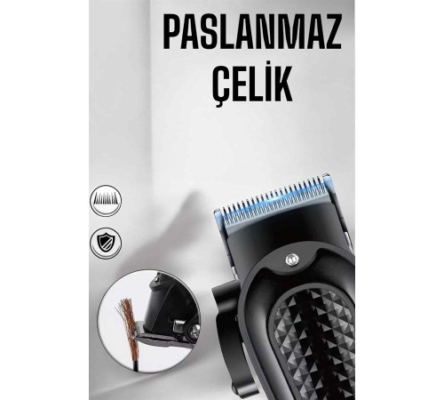 Suya Dayanıklı Tıraş Makinesi Keskin Bıçaklı Dijital Göstergeli Şarjlı
