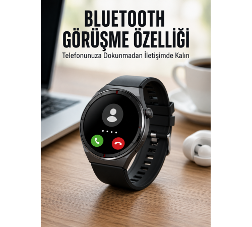 Akıllı Saat Nabız Sensörlü Bildirim Görebilen Spor Modları GPS Takibi Yeni Nesil