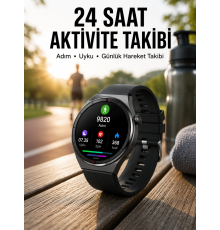 Akıllı Saat Bluetooth Bağlantılı Amoled Ekran Uyku ve Sağlık Takibi Yeni Nesil