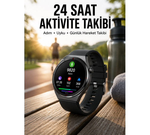 Akıllı Saat Bluetooth Bağlantılı Amoled Ekran Uyku ve Sağlık Takibi Yeni Nesil