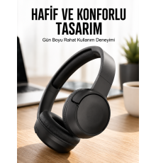 Kulak Üstü Kablosuz Bluetooth Kulaklık Gürültü Önleyici Uzun Şarj Süreli