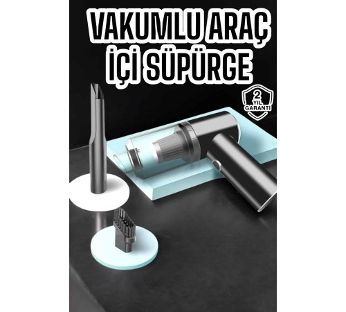 Araç İçi Süpürge Vakumlu Şarjlı Süpürge Filtreli