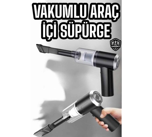 Araç İçi Süpürge Filtreli Şarjlı Süpürge Vakumlu Yıkanabilir